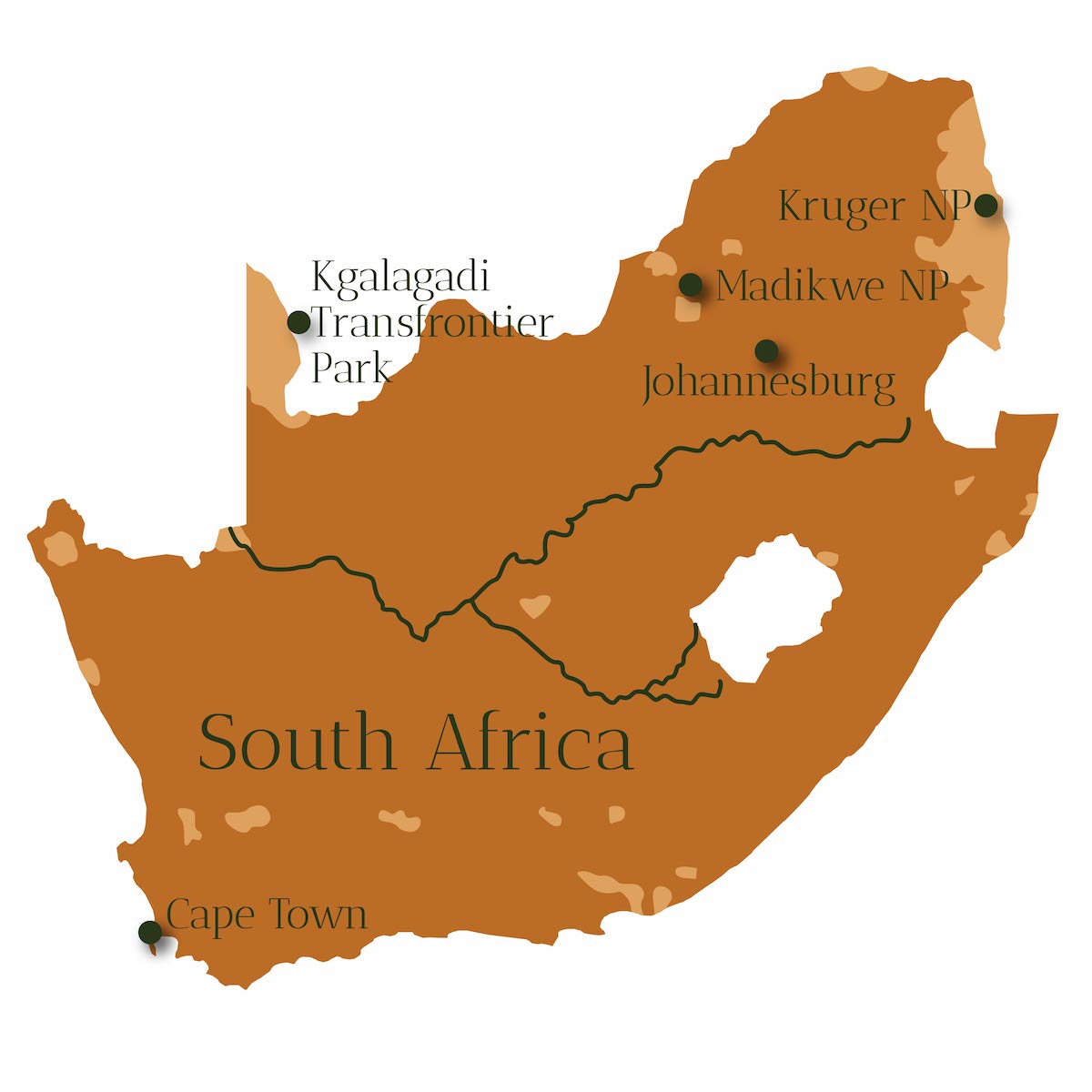 Mapa de Sud-Àfrica Mapa de Sud-Àfrica